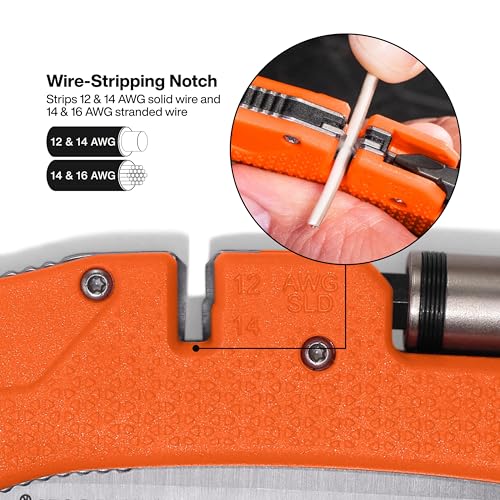 Klein Tools 44056D Electrician's Pocket Knife with Driver, Sheepsfoot Blade