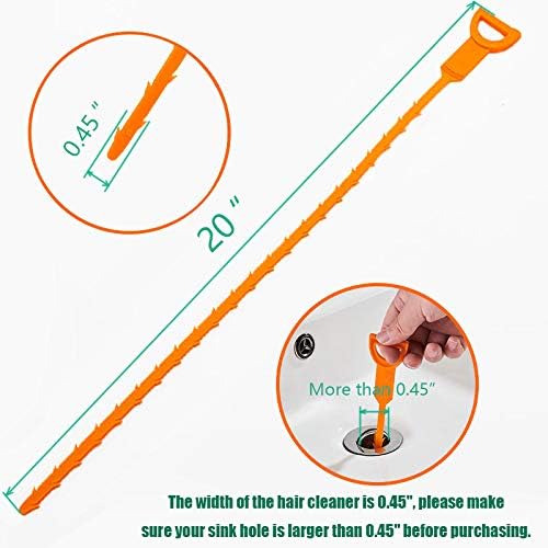 Drain Snake Hair Drain Clog Remover - 3 Pack Shower Snake Sink Unclogger Tool