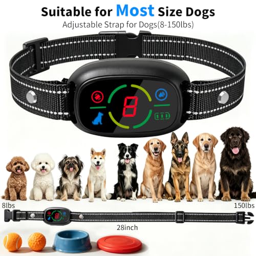 Dog Bark Collar for Large Medium Small Dogs 8-150lbs 1Pack