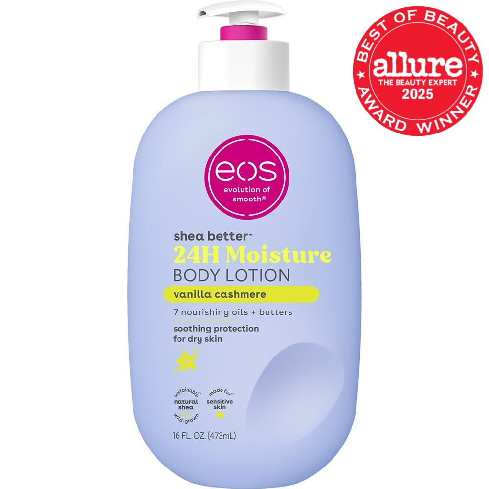 eos Shea Better Body Lotion Vanilla Cashmere, 24-Hour Moisture Skin Care