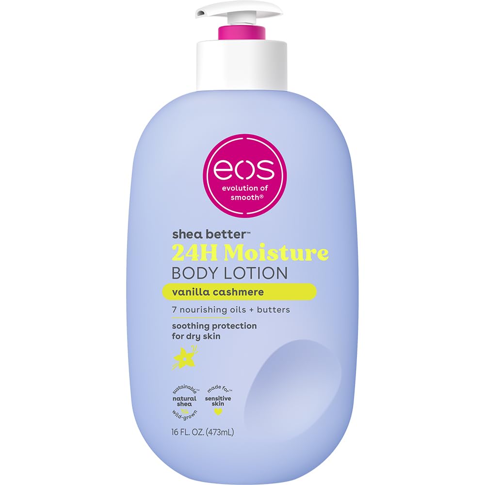 eos Shea Better Body Lotion Vanilla Cashmere, 24-Hour Moisture Skin Care