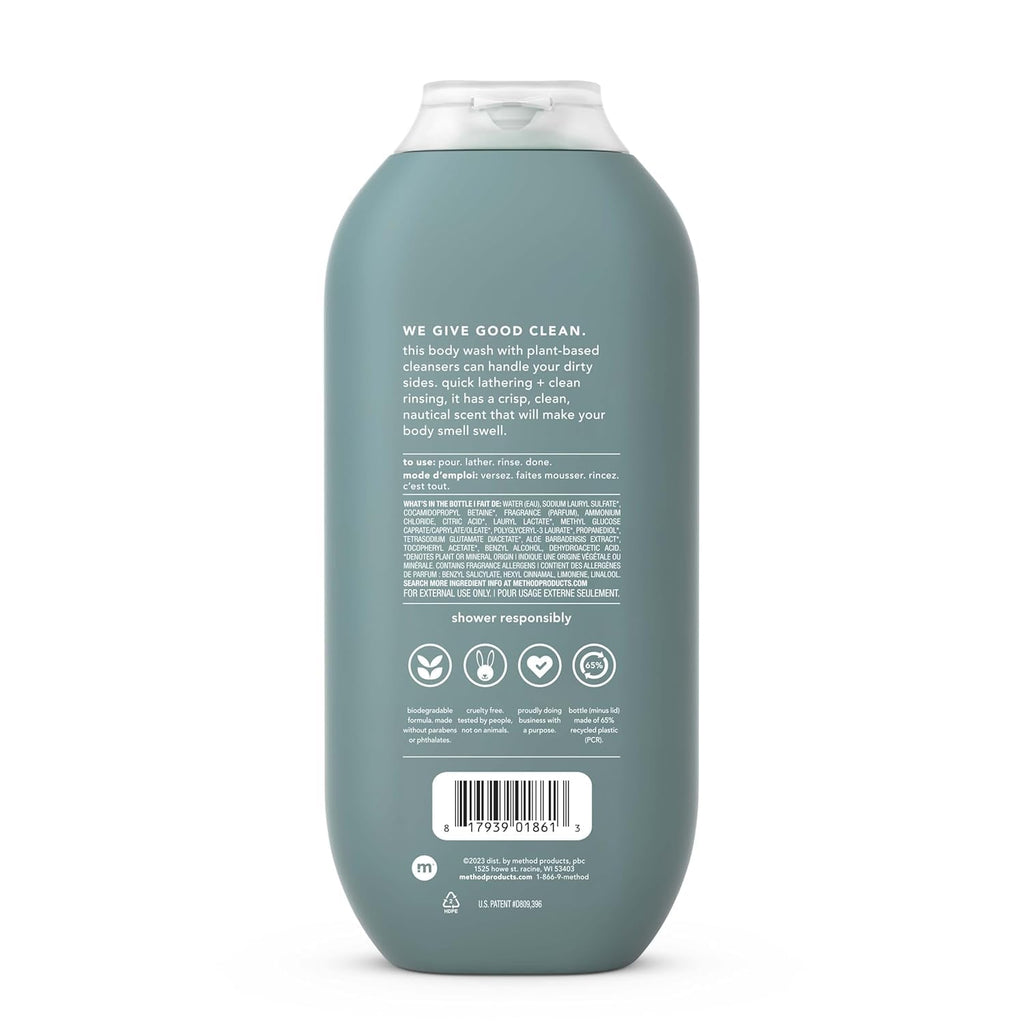 Method Men Body Wash, Sea and Surf Scent, Paraben and Phthalate Free