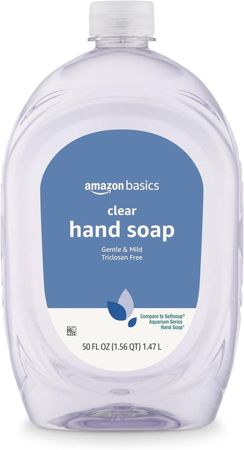 Amazon Basics Gentle & Mild Clear Liquid Hand Soap Refill, Triclosan-Free
