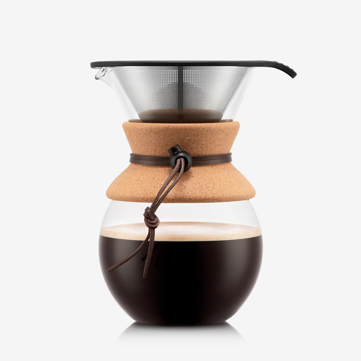 Bodum 34oz Pour Over Coffee Maker, High-Heat Borosilicate Glass with Reusable