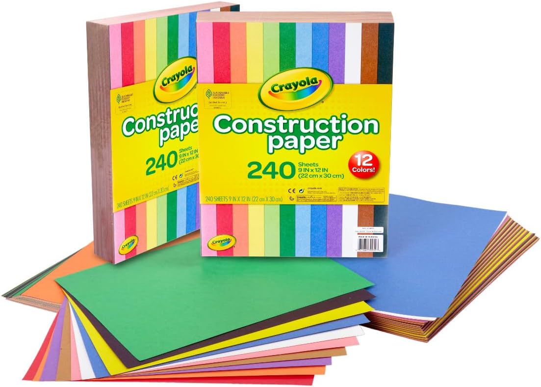 Crayola Construction Paper Bulk Pack (480 Sheets) ‰ÛÒ 10 Assorted Colors