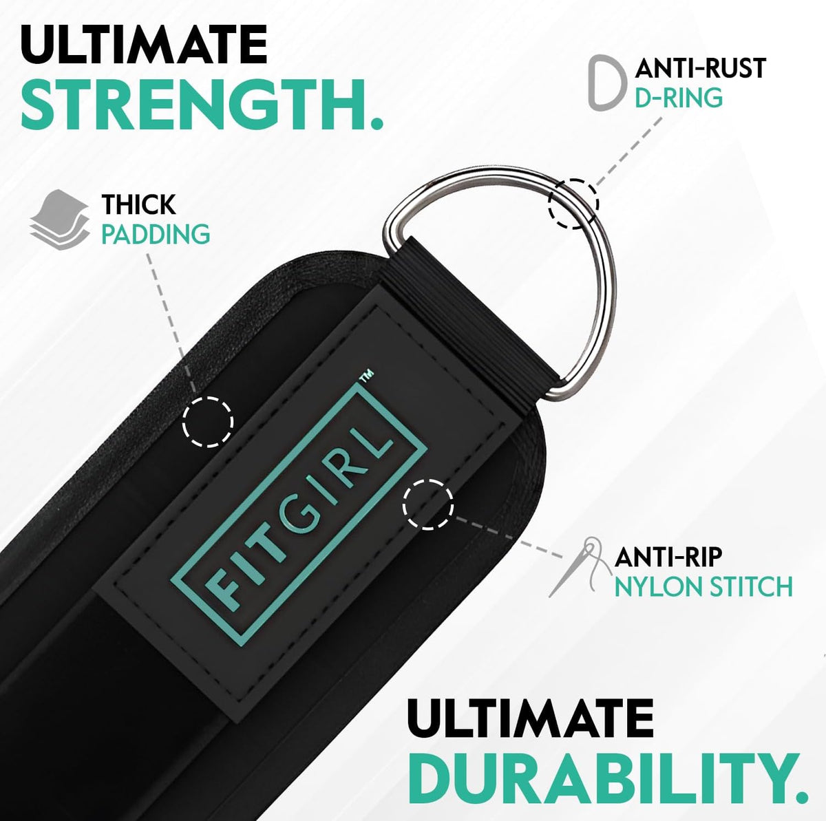 FITGIRL Ankle Strap for Cable Machine ‰ÛÒ Premium Padding and Comfort for