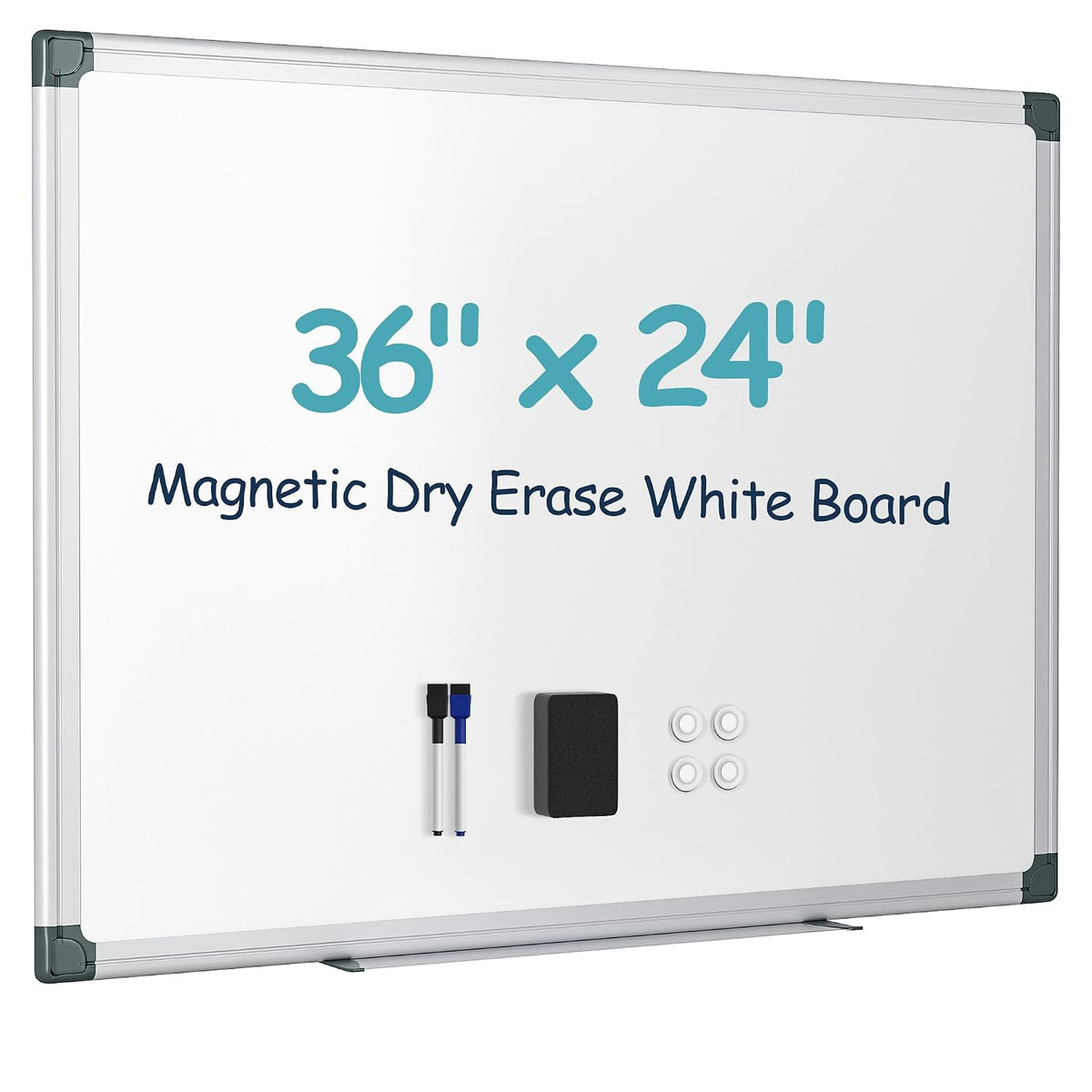 VUSIGN 36" x 24" Magnetic Dry Erase Board for Wall with Aluminum Frame