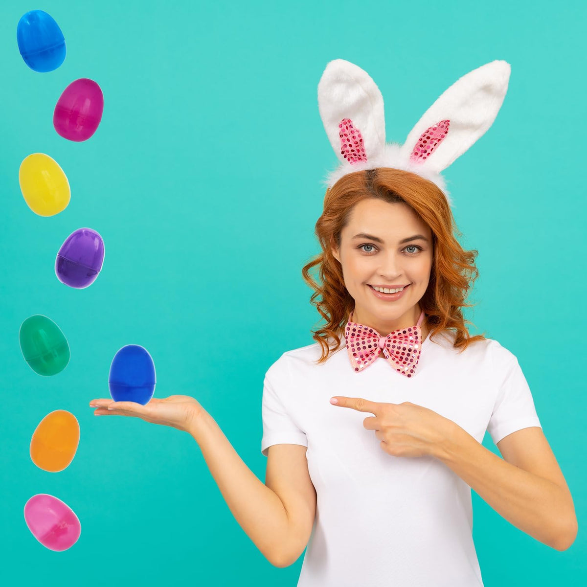 The Dreidel Company Fillable Easter Eggs 50-Pack with Hinge Bulk Colorful