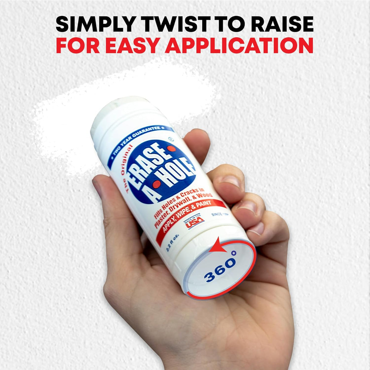 Erase-A-Hole Wall Repair Stick ‰ÛÒ Quick-Dry Nail & Screw Hole Filler for