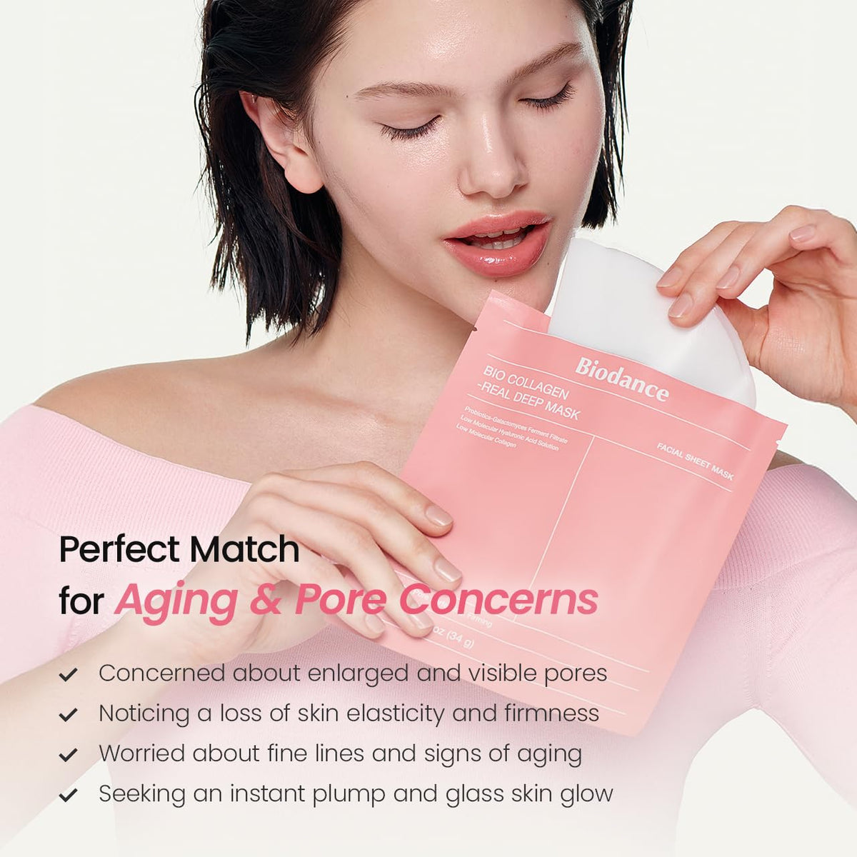 BIODANCE Bio-Collagen Real Deep Mask, Hydrating Overnight Hydrogel Face Mask