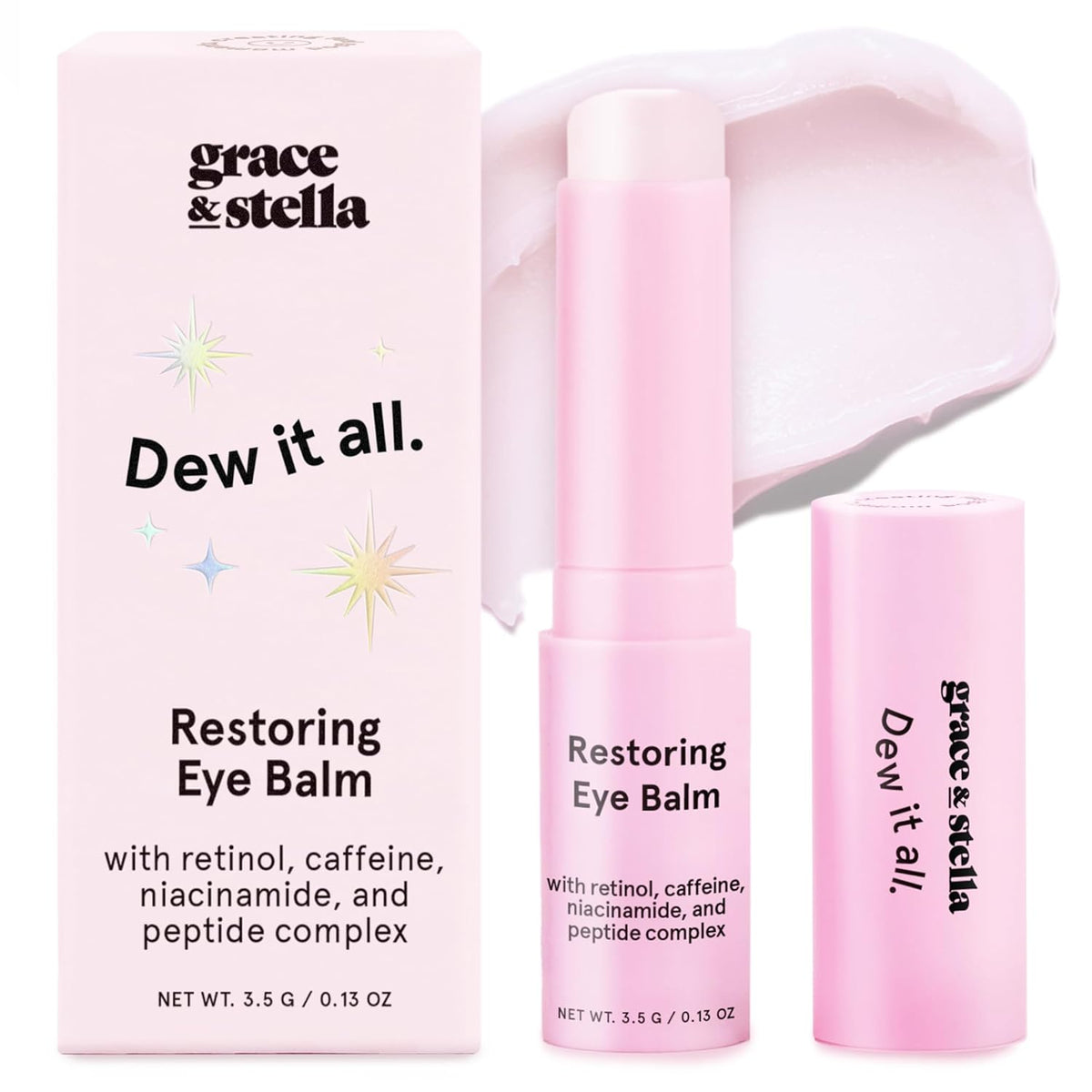 grace & stella Under Eye Brightener Balm Stick - Travel Size Toiletries