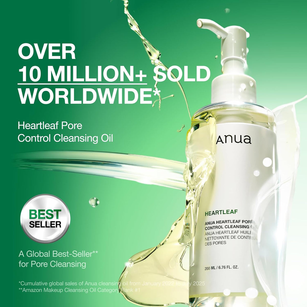Anua Heartleaf Pore Control Cleansing Oil, Pore Cleanser, Sebum Care, Gentle