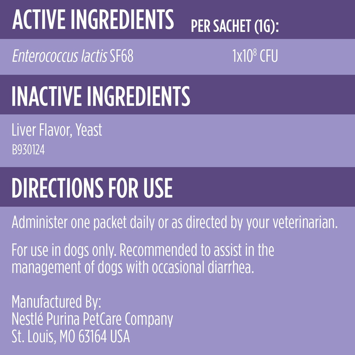 Purina Pro Plan Veterinary Supplements FortiFlora Daily Probiotics for Dogs