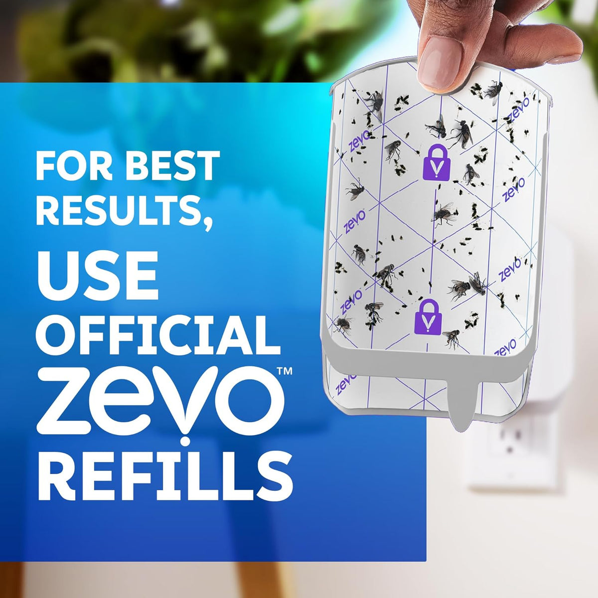 Zevo Flying Insect Trap Official Refill Cartridges - Fits Both Zevo Trap &
