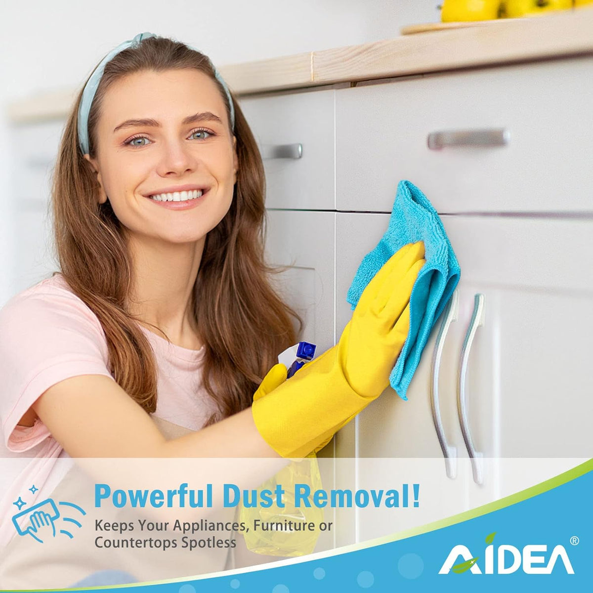 AIDEA Microfiber Cleaning Cloth-50PK, Soft Microfiber Towels for Cars