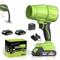 Leaf Blower 2x6.0Ah Battery & Charger,Electric Cordless Leaf Blower(Green)