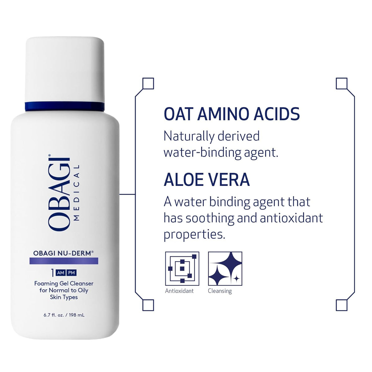 Obagi Nu-Derm Foaming Gel Cleanser for Face ‰ÛÒ Deep-Cleansing & Hydrating