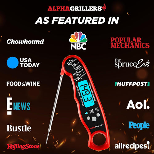 Alpha Grillers Meat Thermometer Digital ‰ÛÒ Instant Read Food Thermometer for