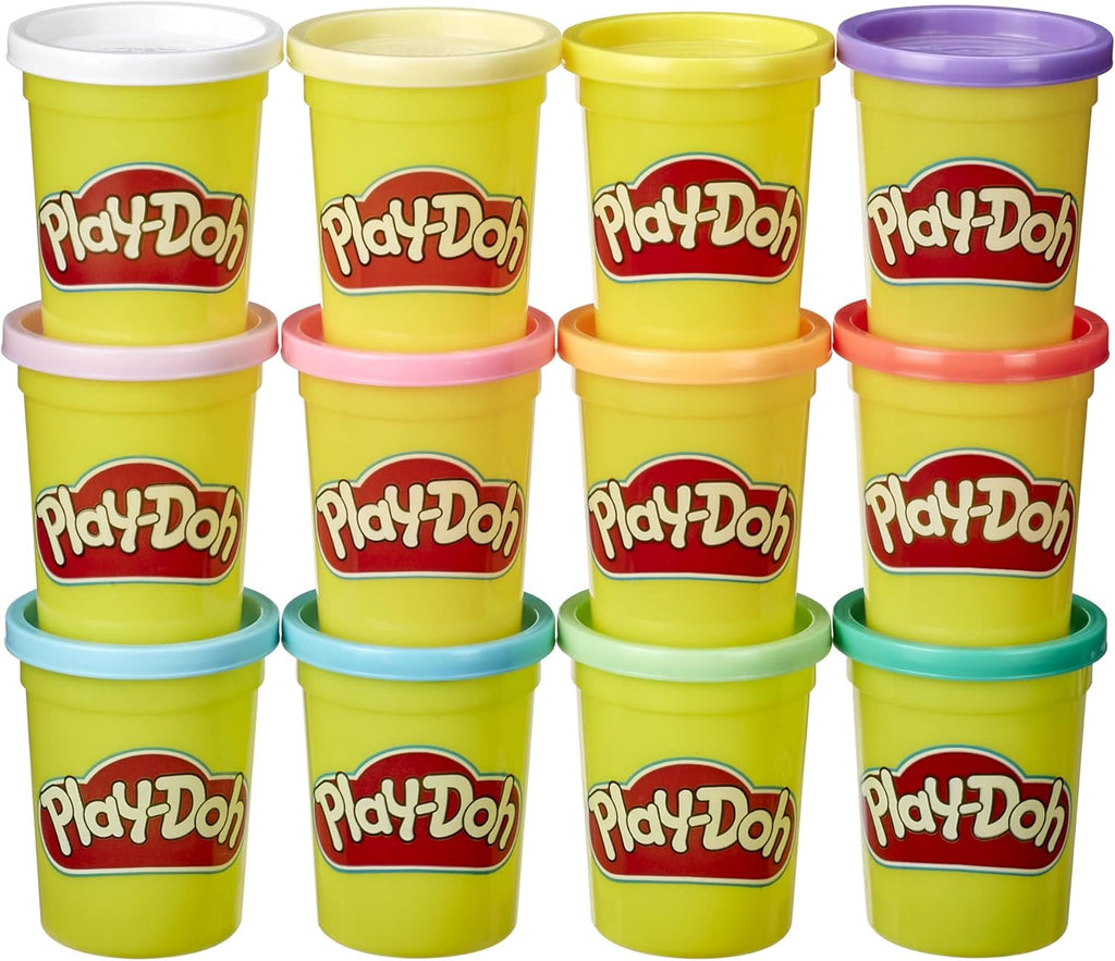 Play-Doh Pastel Colors Bulk 12-Pack of 4-Ounce Cans, Party Favors, Kids Arts