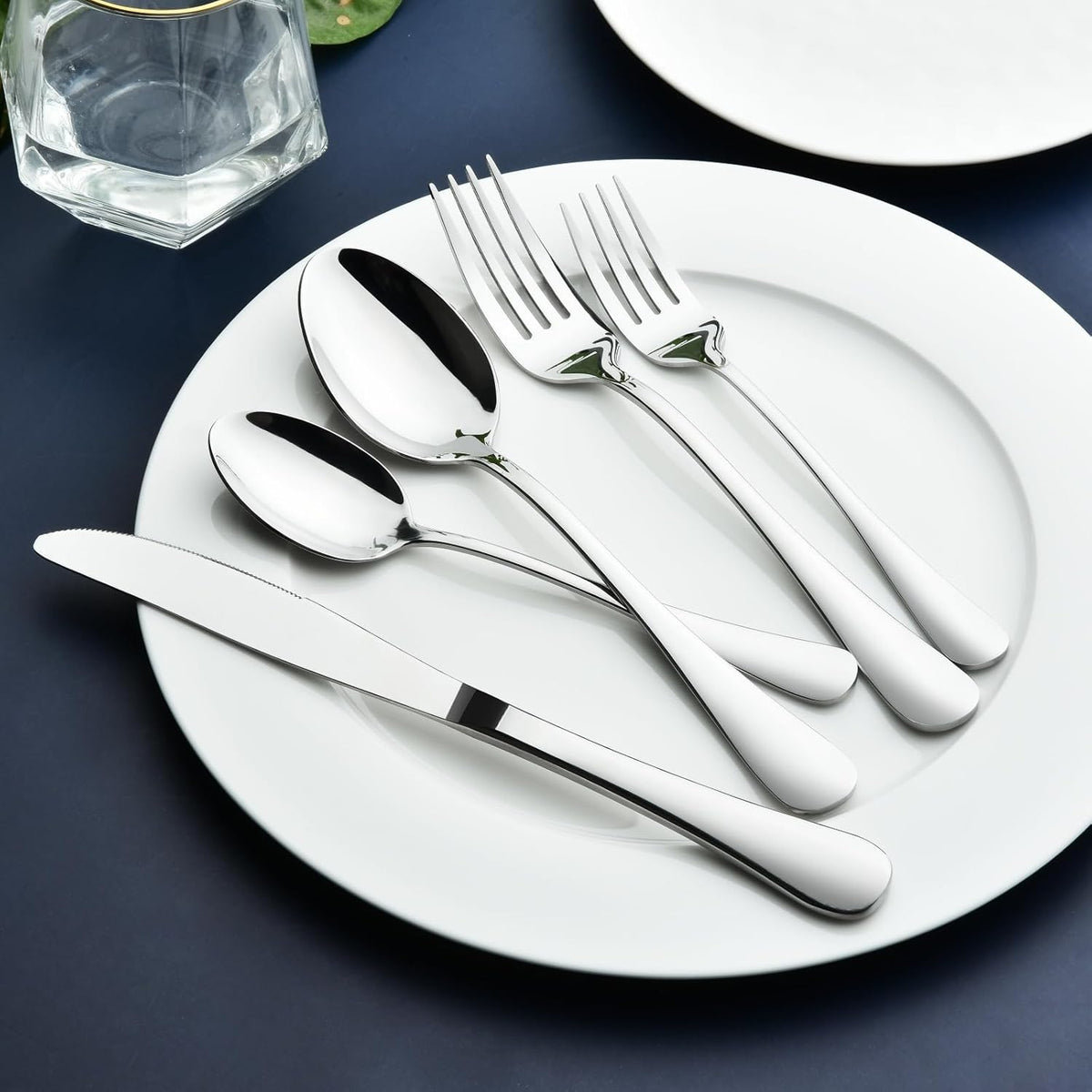 Silverware Set for 8, 40 Piece Heavy Duty Stainless Steel Flatware Utensils
