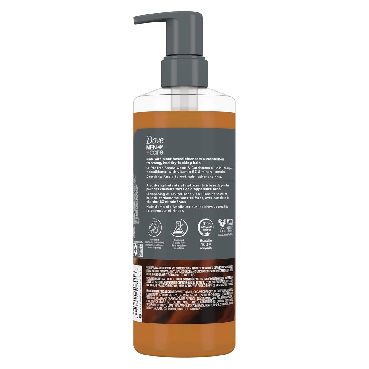 DOVE MEN + CARE 2-in-1 Shampoo + Conditioner Sandalwood & Cardamom Oil for