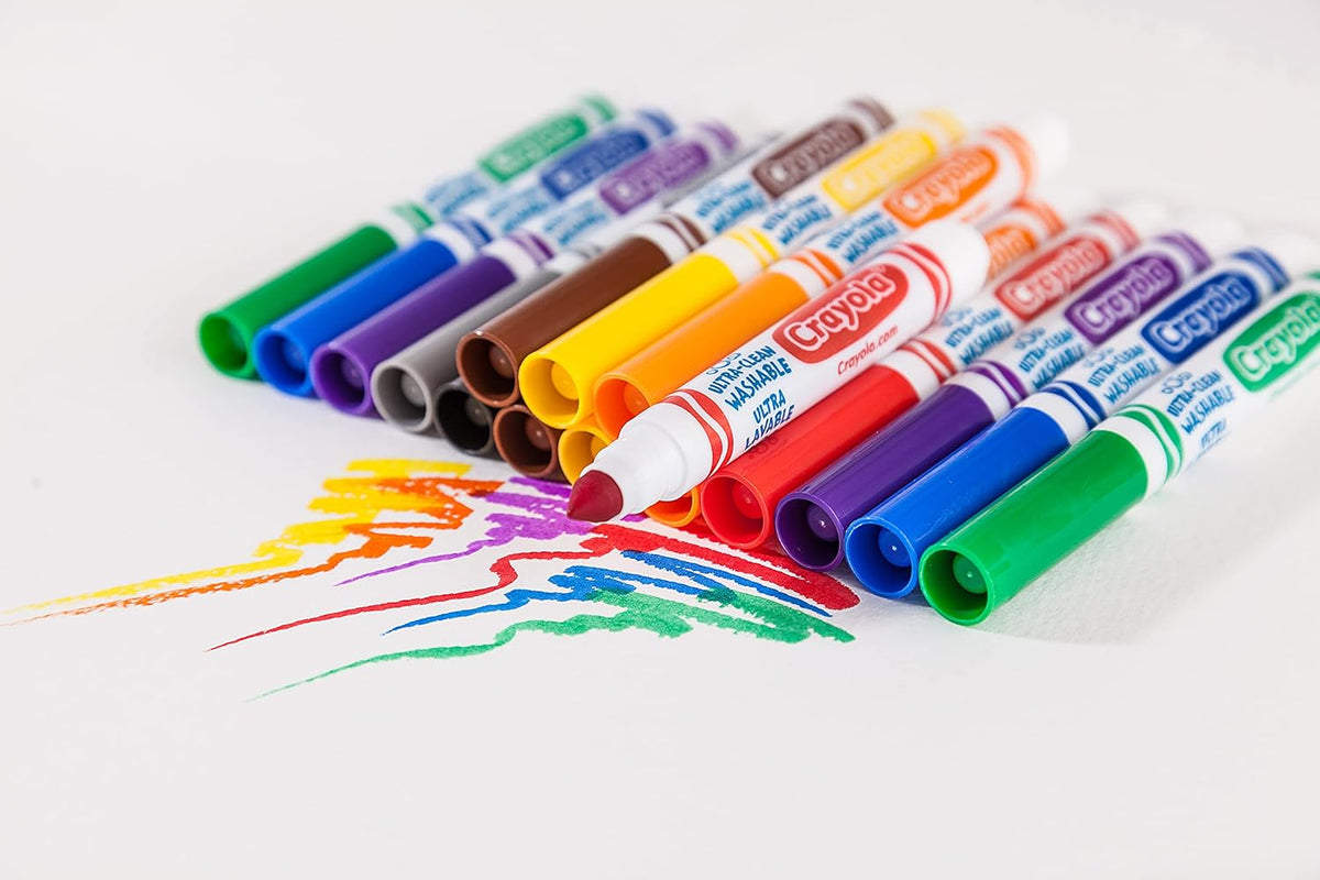 Crayola Ultra Clean Washable Markers (40ct), Broad Line Colored Markers for