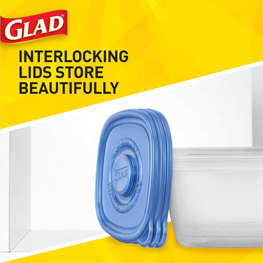 Glad GladWare Medium Rectangle Food Storage Containers with Lids, BPA Free