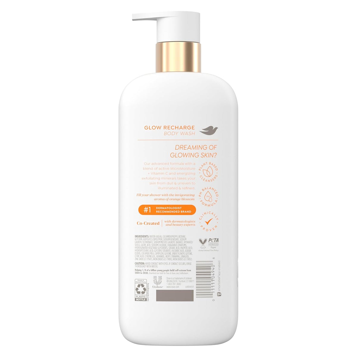 Dove Serum Body Wash Glow Recharge illuminates & Exfoliates skin with