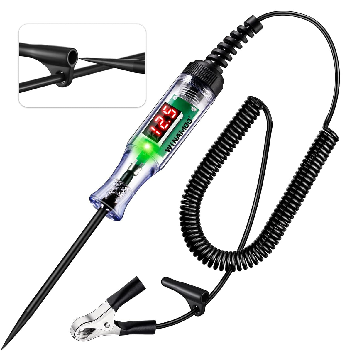 WINAMOO Automotive Test Light with 3-48V LED Digital Voltage Display, Auto