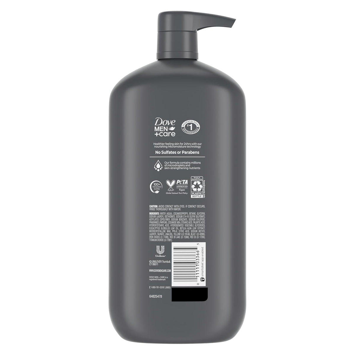 DOVE MEN + CARE Relaxing Blue Eucalyptus + Birch Body and Face Wash with