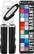 Zulay Kitchen Heavy Duty Stainless Steel Can Opener Manual with Bottle Opener