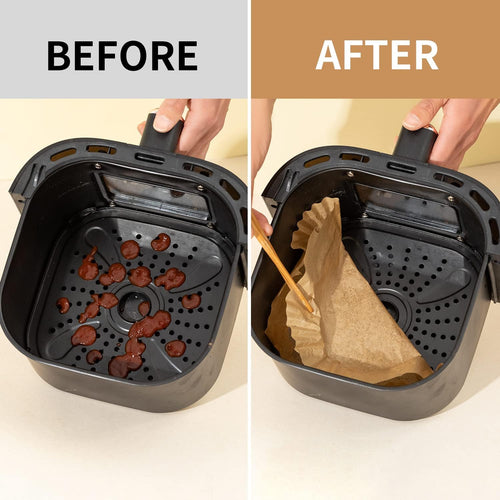 Air Fryer Disposable Paper Liner, 100PCS Food Grade Parchment Liners for