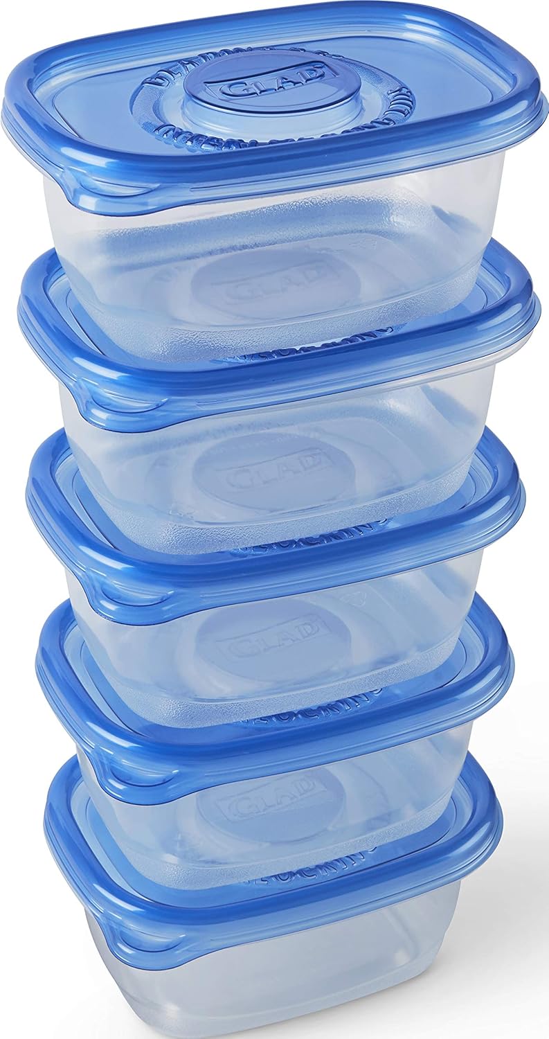 Glad GladWare Medium Rectangle Food Storage Containers with Lids, BPA Free