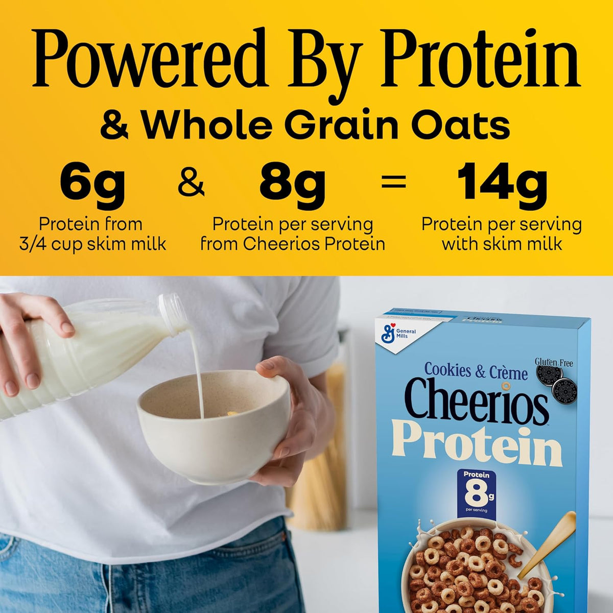 Cheerios Protein Cereal, Cookies and Cr̬me, 8g Protein, Family Size, 15 oz