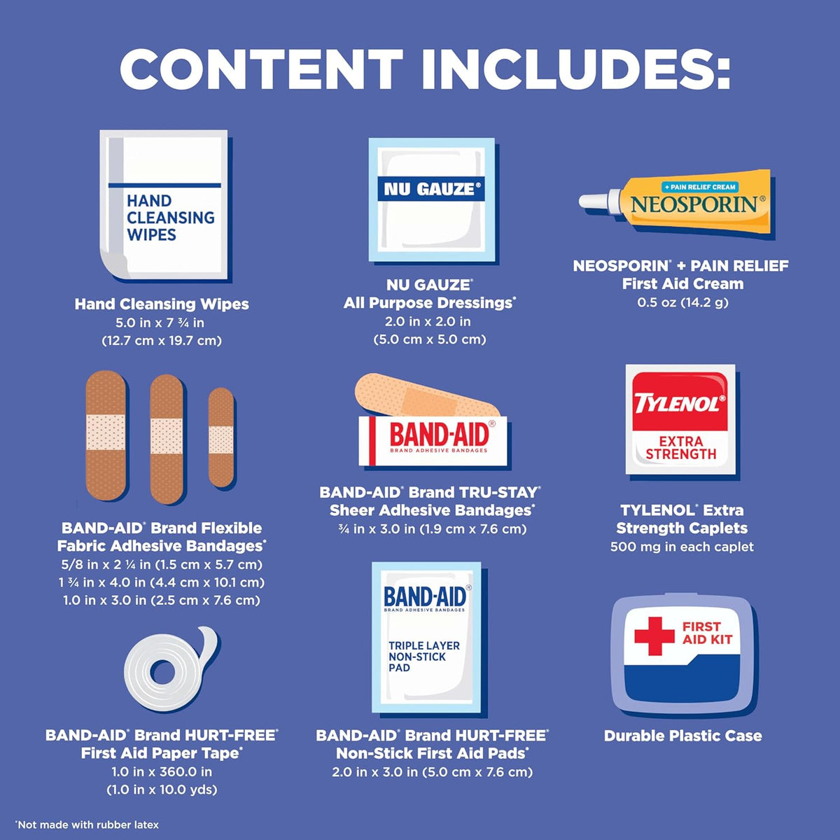 BAND-AID Brand Travel Ready Portable Emergency First Aid Kit for Minor Wound