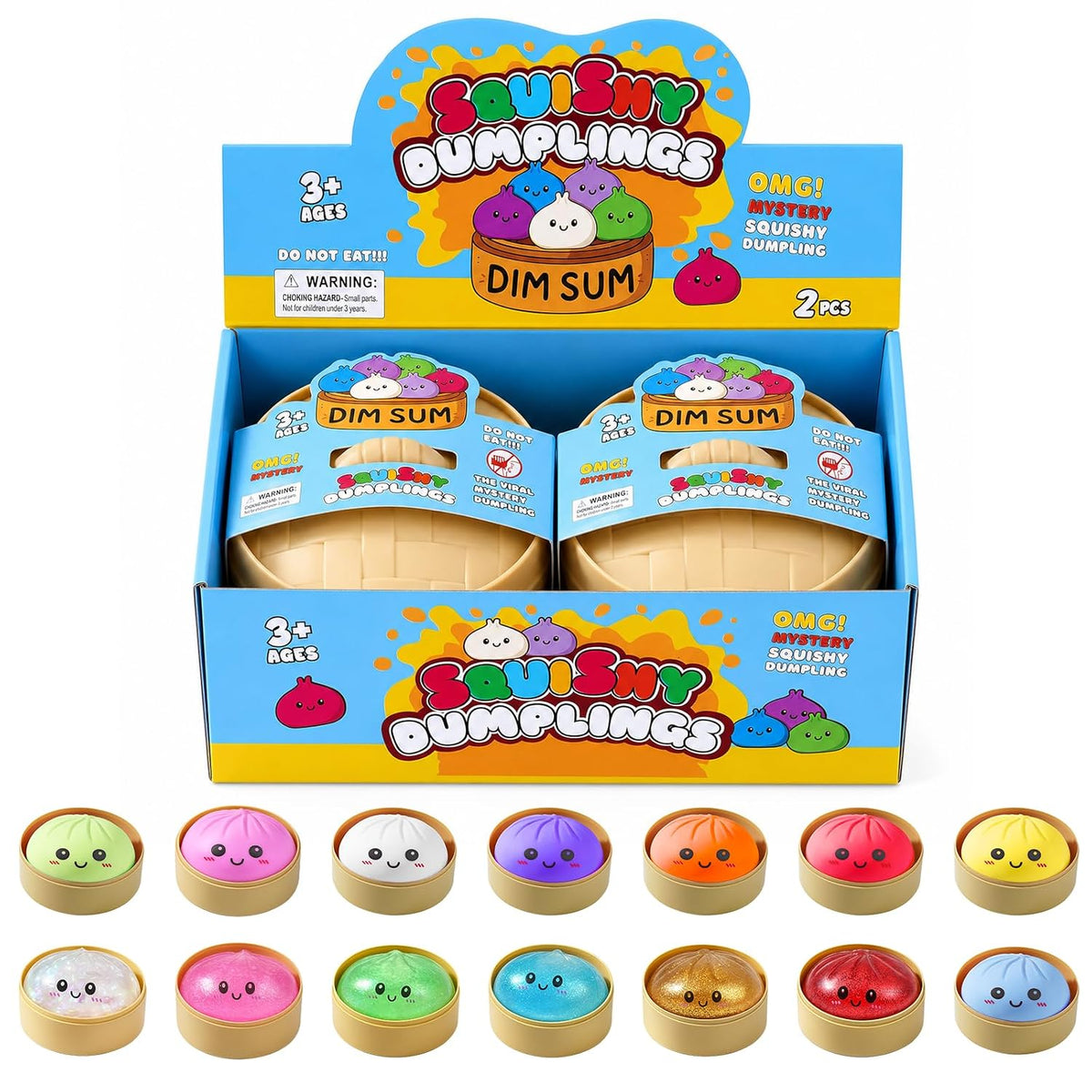 2PCS Squishy Mystery Box, Stress Relief for Desk Decor, Squeeze Toys