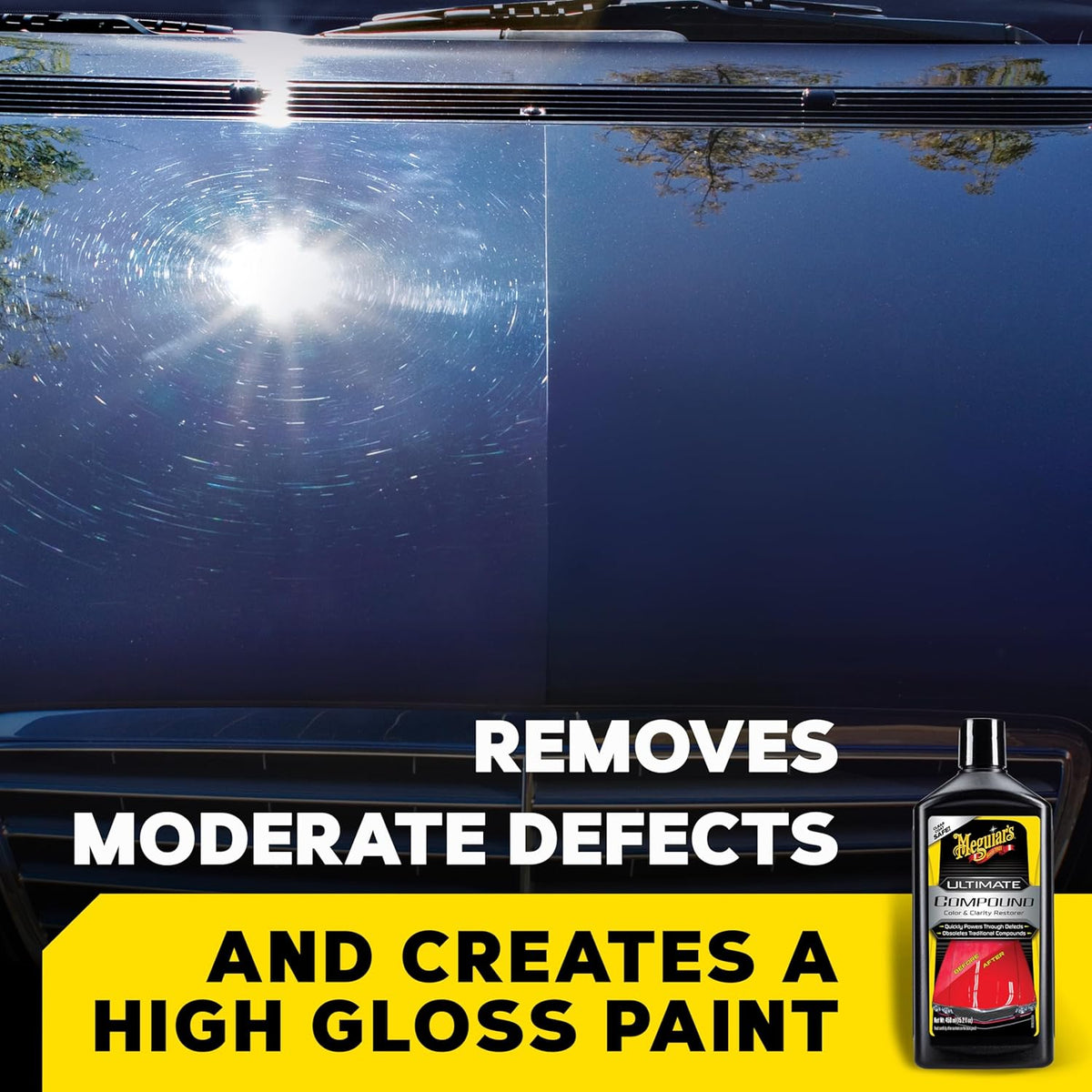 Meguiar's Ultimate Compound - Pro-Grade Car Scratch Remover, Paint Correction