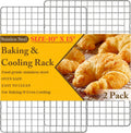 2PCS Cooling Racks for Cooking and Baking - 10" x 15"Heavy Duty Stainless