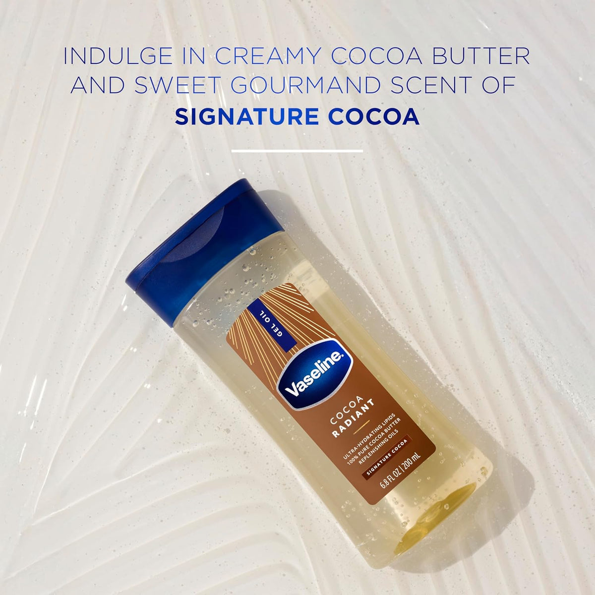 Vaseline Intensive Care Cocoa Radiant for Glowing Skin Body Gel Oil Made with