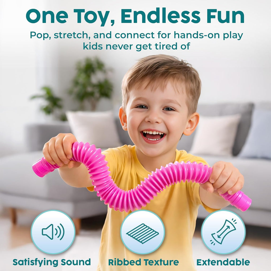 BUNMO Pop Tubes - Sensory Toys - Fidget Toys - Imaginative Play & Stimulating