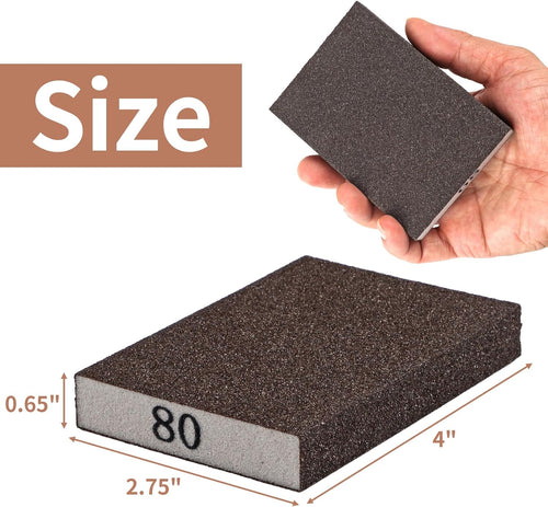 8 Pack Sanding Sponge, Sanding Blocks 60/80/120/220 Grit Assortment, Sand