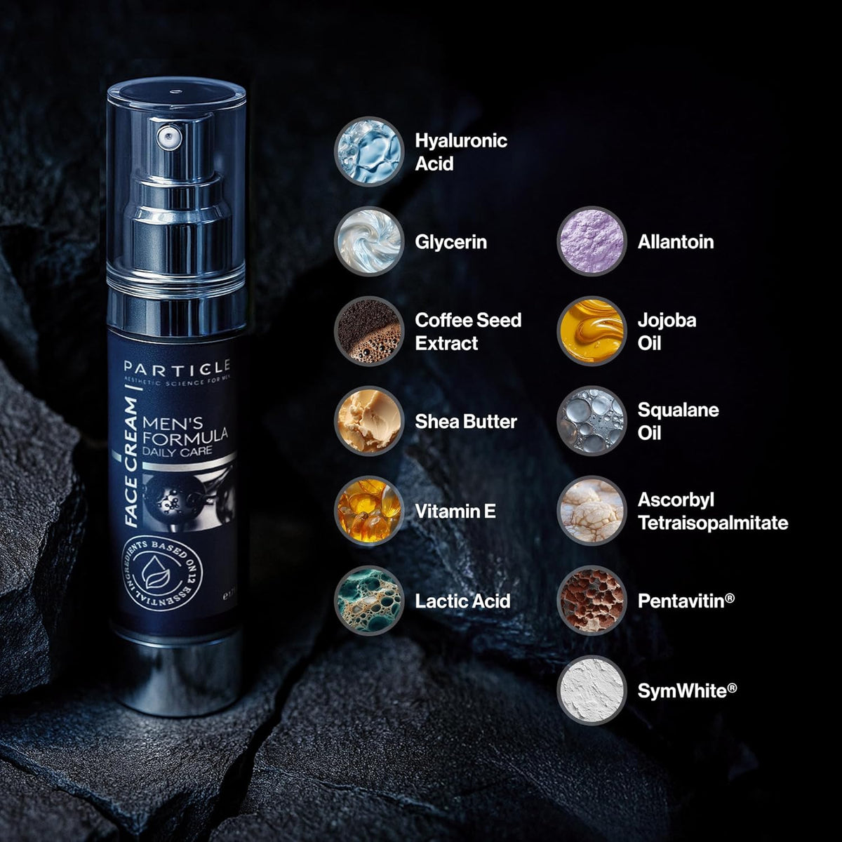 Particle 6-in-1 Face Cream for Men, Men‰۪s Daily Hydrating Moisturizer with