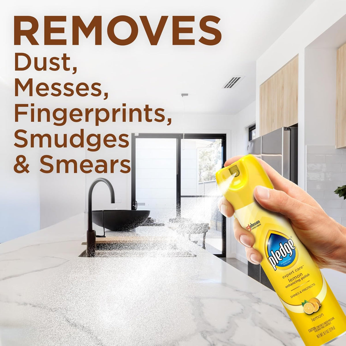 Pledge Enhancing Polish Spray, Wood Furniture & Stainless Steel Polish