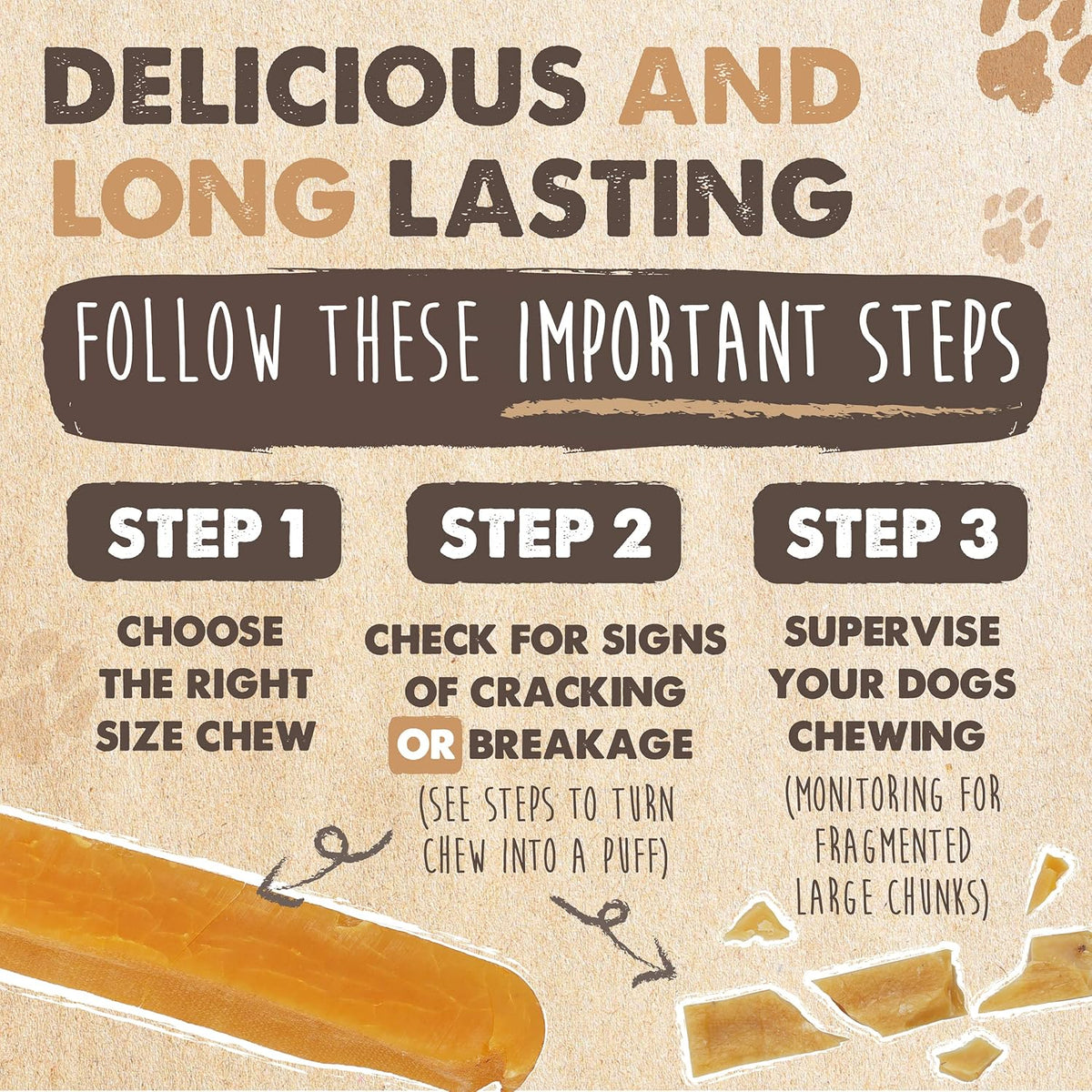 Mighty Paw Yak Cheese Dog Chews ‰ÛÒ All-Natural Long Lasting Hard Chew for